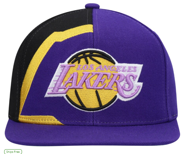Los Angeles Lakers Mitchell & Ness Retroline Snapback Hat - Purple