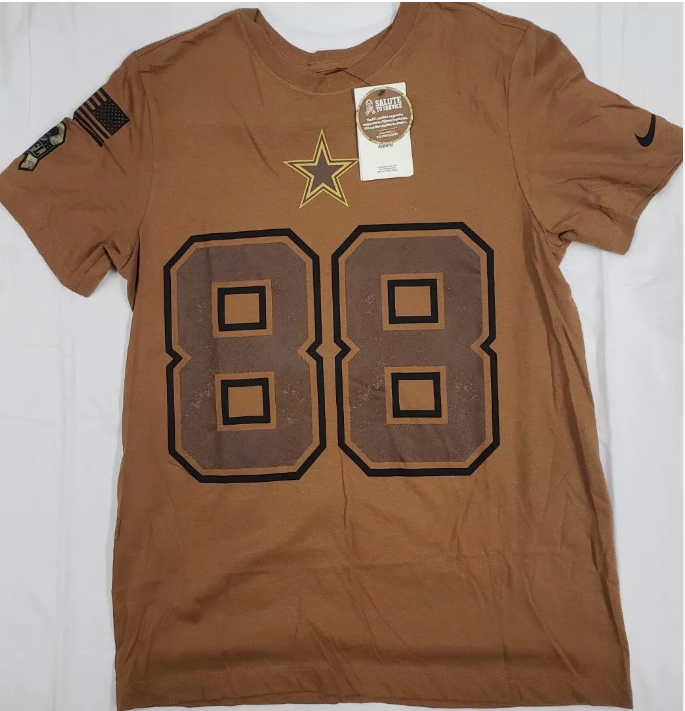 Dallas Cowboys #88 CeeDee Lamb Salute to Service Player T-Shirt - Brown