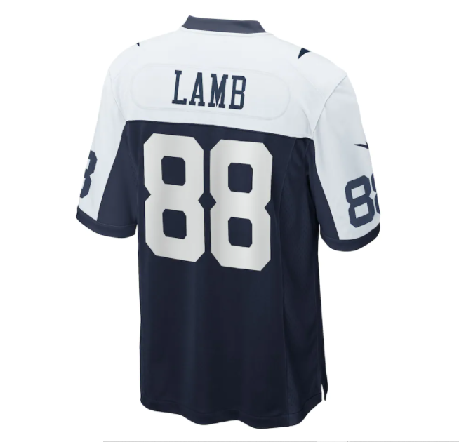 CeeDee Lamb #88  Dallas Cowboys Throwback Game Mens Jersey