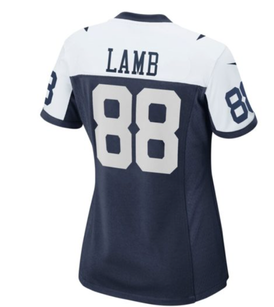 Dallas Cowboys Nike Women's # 88 CeeDee Lamb Throwback Game Jersey