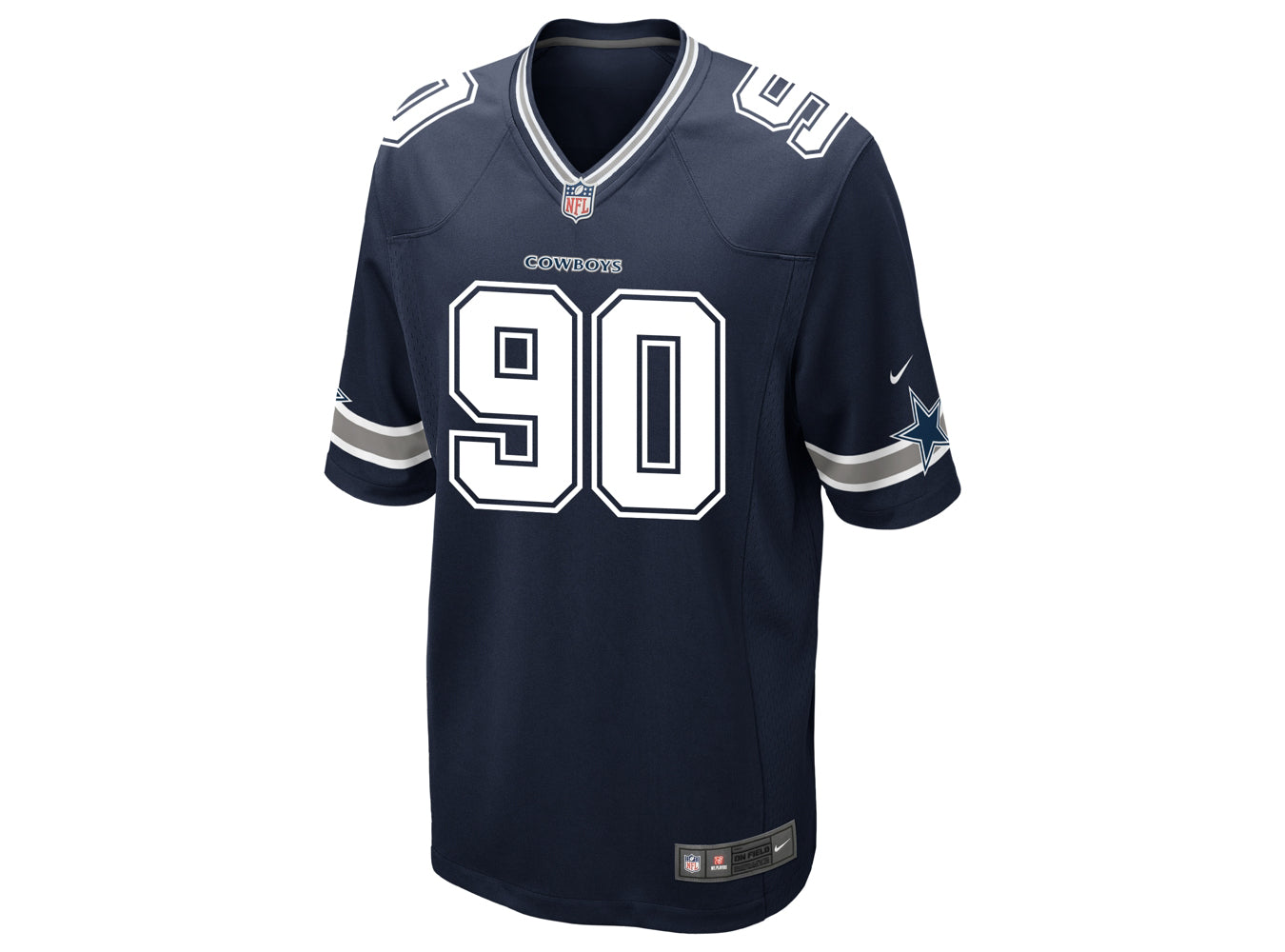 Dallas Cowboys #90 DeMarcus Lawrence Nike Mens Game Jersey - Navy