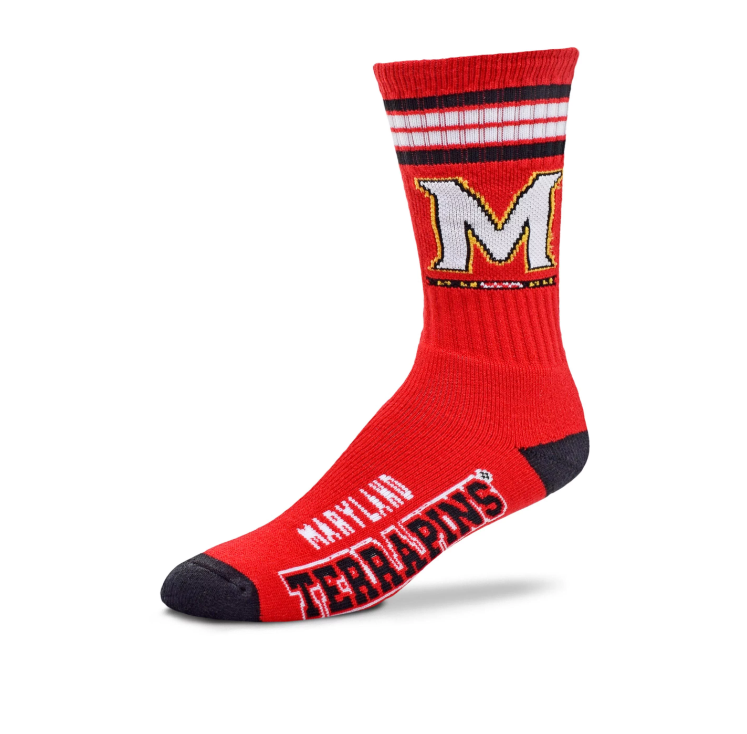 University of Maryland For Bare Feet Adult Red Deuce Sock