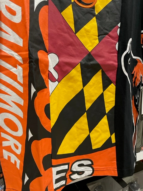 Baltimore Orioles Pro Stanadard Mash Up Maryland Flag  Men's T-Shirt
