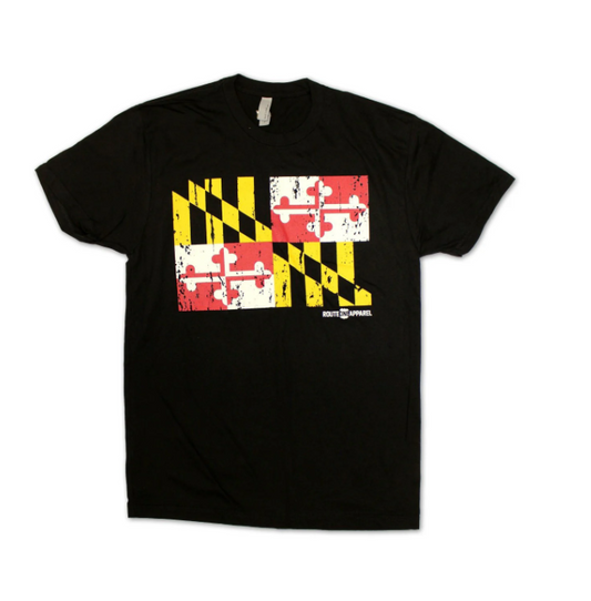 Route One Maryland Flag T-Shirt- Black