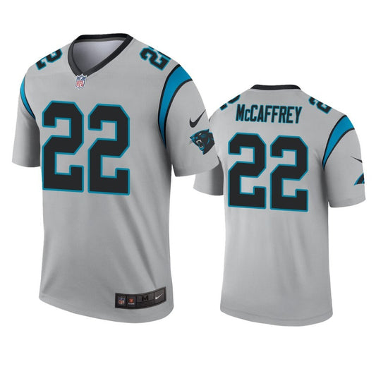 Carolina Panthers #22 Christian McCaffrey Inverted Youth Jersey - Gray