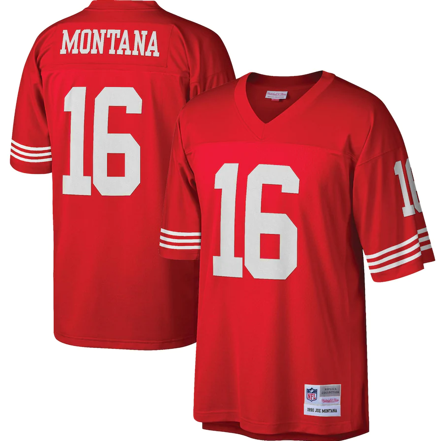 San Francisco 49ers Mitchell & Ness Joe Montana #16 1990 Red Legacy Jersey