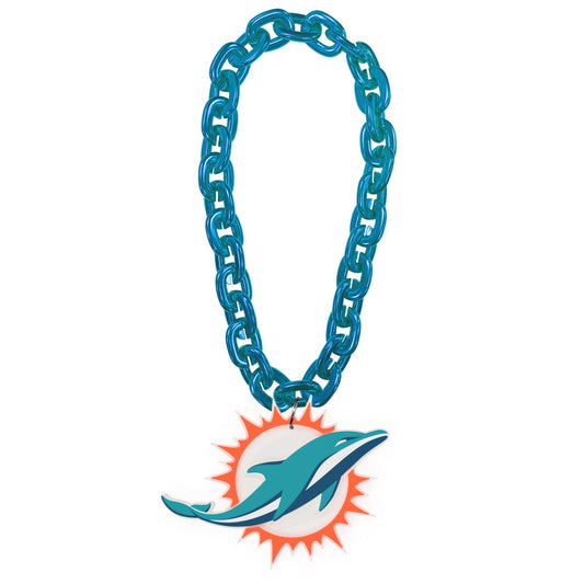 Miami Dolphins Aminco Foam Fan Chain- Aqua