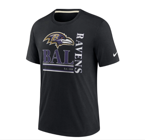 Baltimore Ravens NIke Historic Est 1996 T-Shirts Black