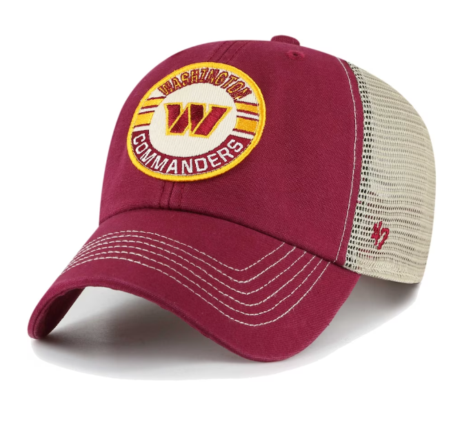 Washington Commanders '47 Brand Notch Mesh Trucker Clean Up Hat