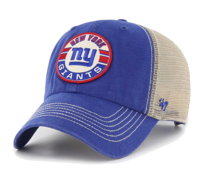 New York Giants '47 Brand Notch Mesh Trucker Clean Up Hat