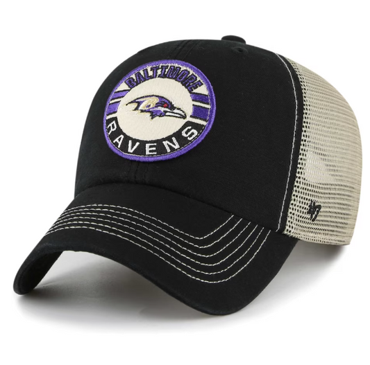Baltimore Ravens '47 Brand Notch Mesh Trucker Clean Up Hat