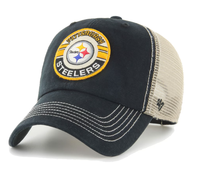 Pittsburgh Steelers '47 Brand Notch Mesh Trucker Clean Up Hat