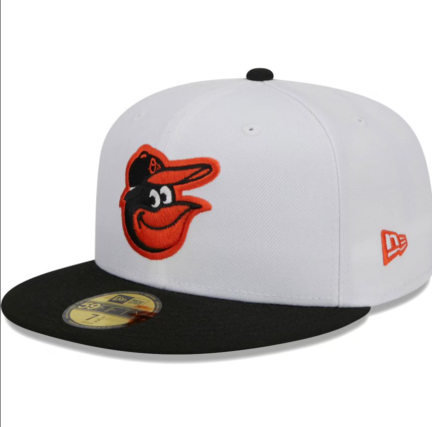 Baltimore Orioles New Era Optic 59FIFTY Fitted Hat - White/Black