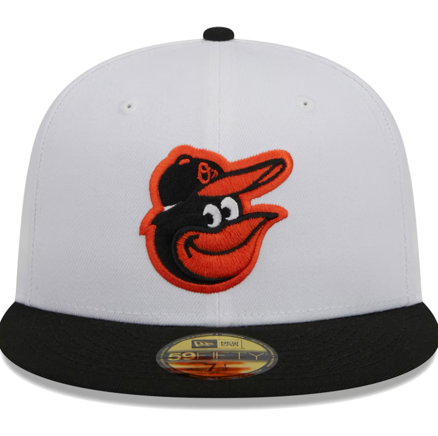 Baltimore Orioles New Era Optic 59FIFTY Fitted Hat - White/Black