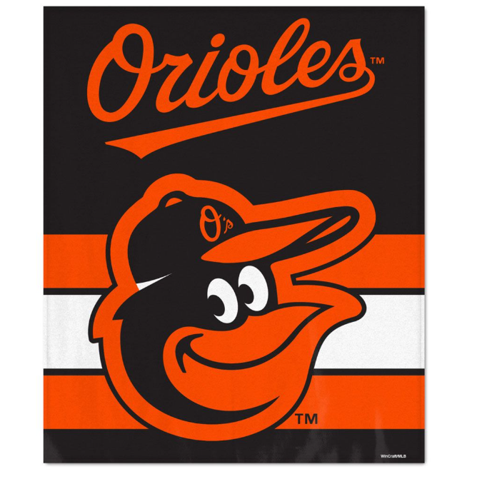 Baltimore Orioles 50in X 60in Ultra Soft Throw Blanket
