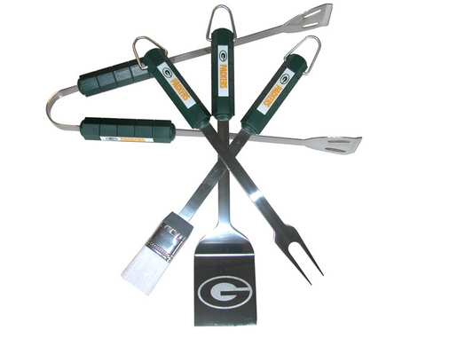 NFL Green Bay Packers 4-Piece Grill Tool Set