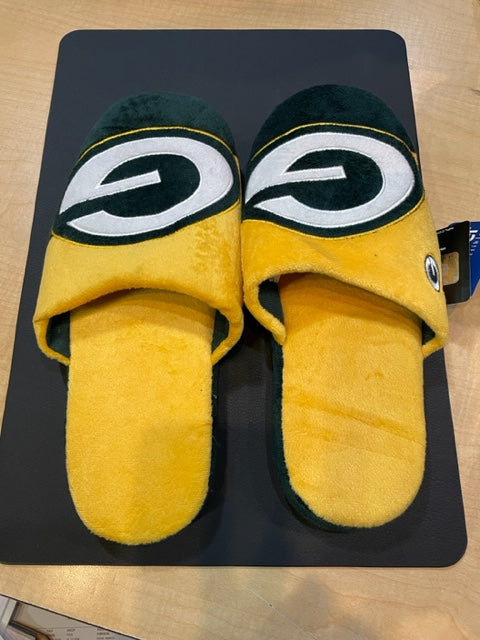 Green Bay Packers Mens Foco NFL Team Color Block Slippers