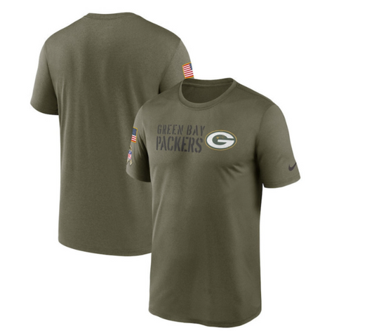 Green Bay Packers Salute to Service T-shirt- Green