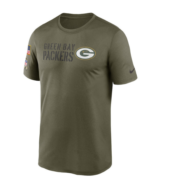 Green Bay Packers Salute to Service T-shirt- Green