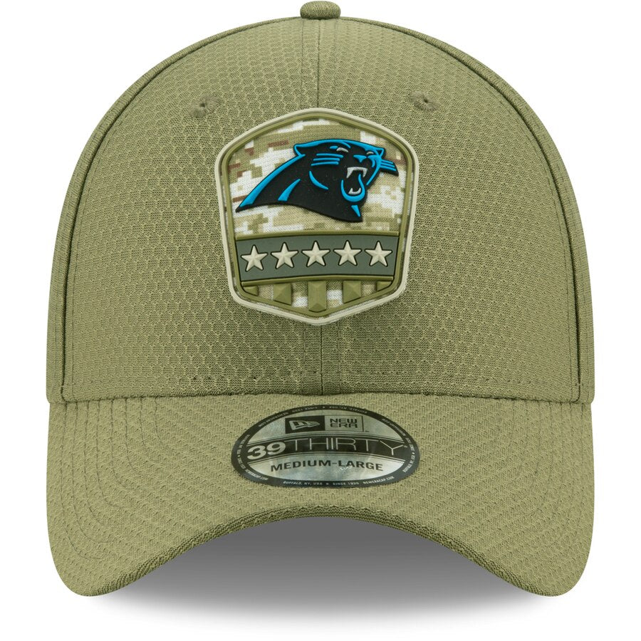 Carolina Panthers New Era Salute to Service Sideline 39THIRTY Hat Olive