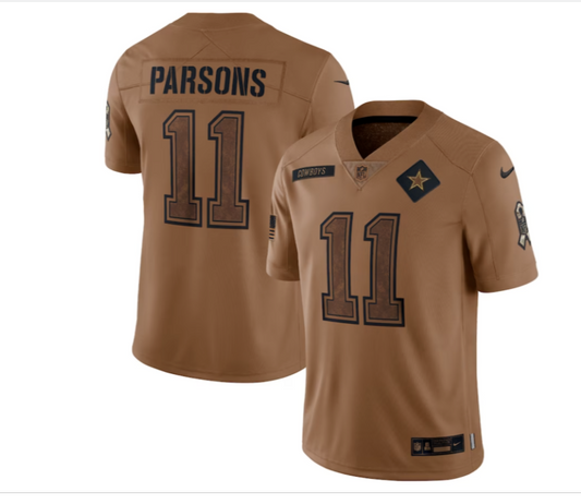 Micah Parsons Dallas Cowboys Nike 2023 Salute To Service Limited Jersey - Brown