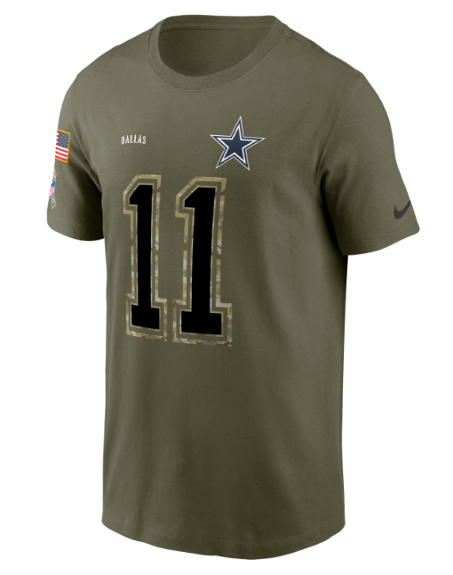 Dallas Cowboys Nike Salute to Service #11 Micha Parsons Player T-Shirt- Olive