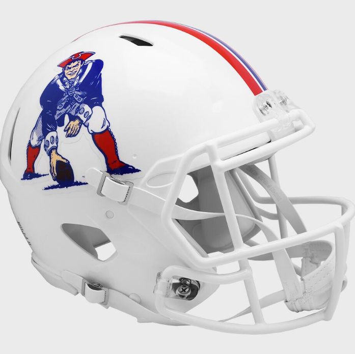New England Patriots Riddell 1990 to 1992 Throwback White Mini Replica Helmets