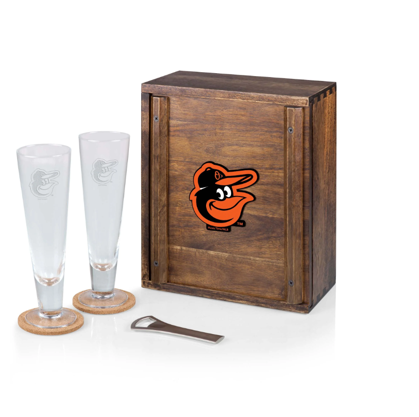BALTIMORE ORIOLES - PILSNER BEER GLASS GIFT SET By Picnic Time
