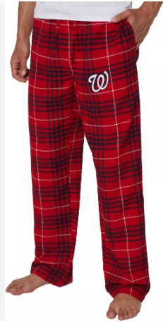Washington Nationals Concepts Sports Playoff Plaid Men's Sleep Pants