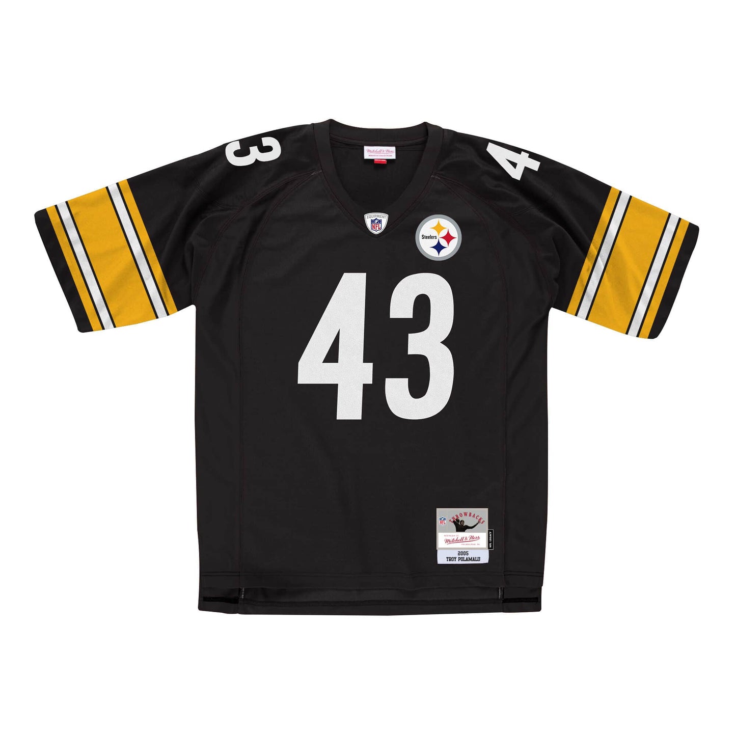 Pittsburgh Steelers #43 Troy Polamalu Mitchell & Ness 2005 Legacy Mens Jersey - Black