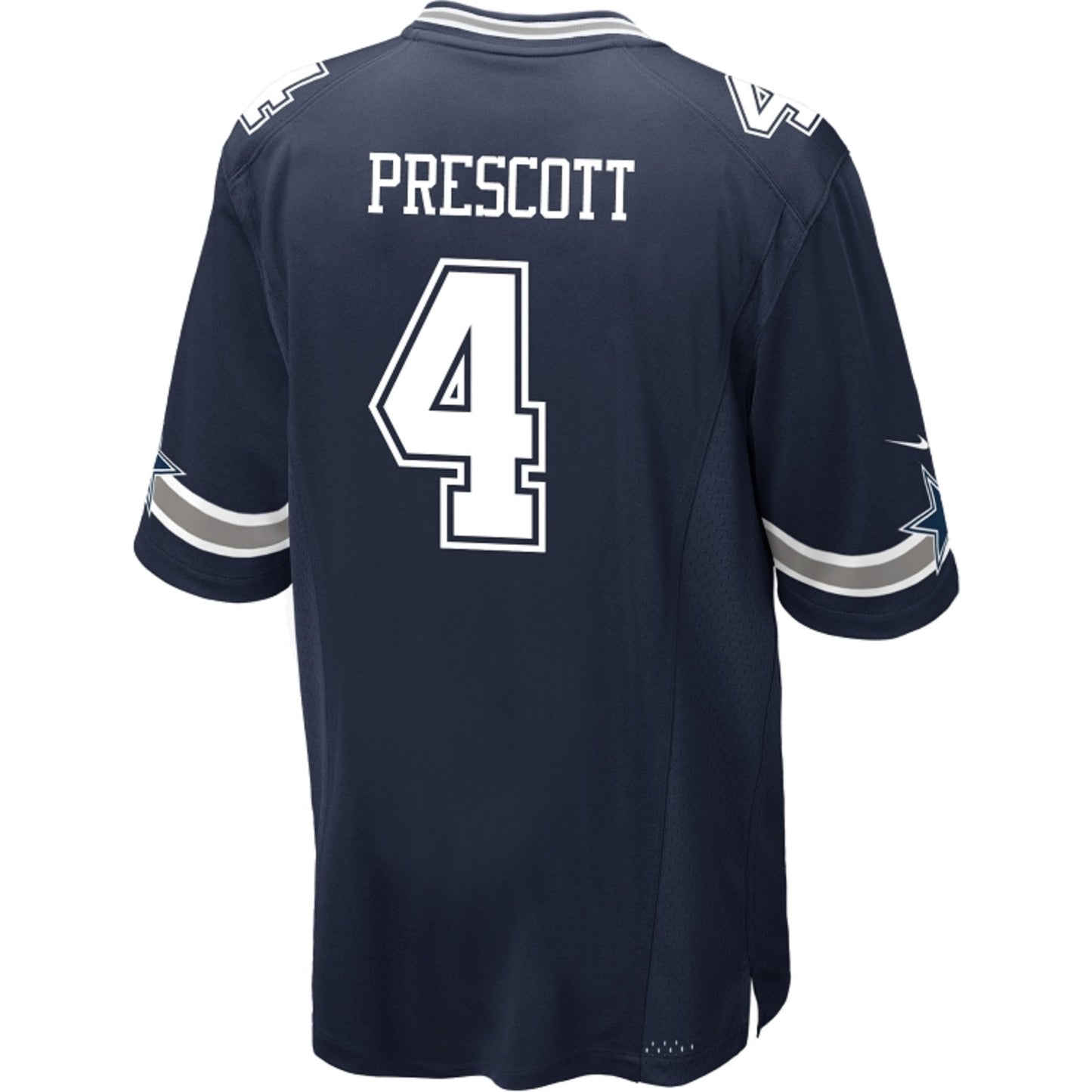 Dallas Cowboys #4 Dak Prescott Nike Game Day Men's Jersey- Blue