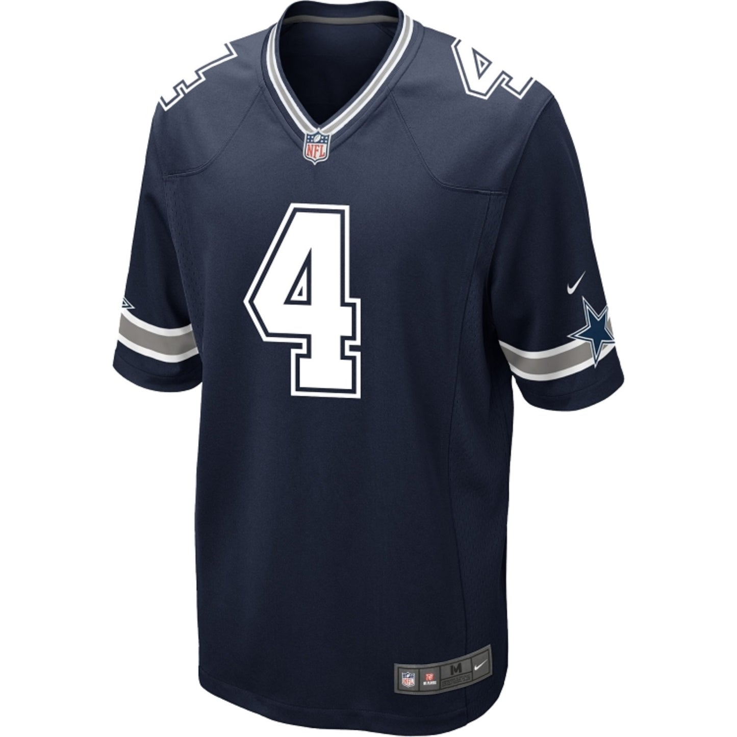 Dallas Cowboys #4 Dak Prescott Nike Game Day Men's Jersey- Blue