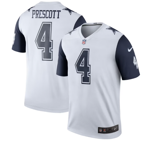 Dallas Cowboys #4 Dak Prescott Nike Legend Color Rush Men's Jersey- White