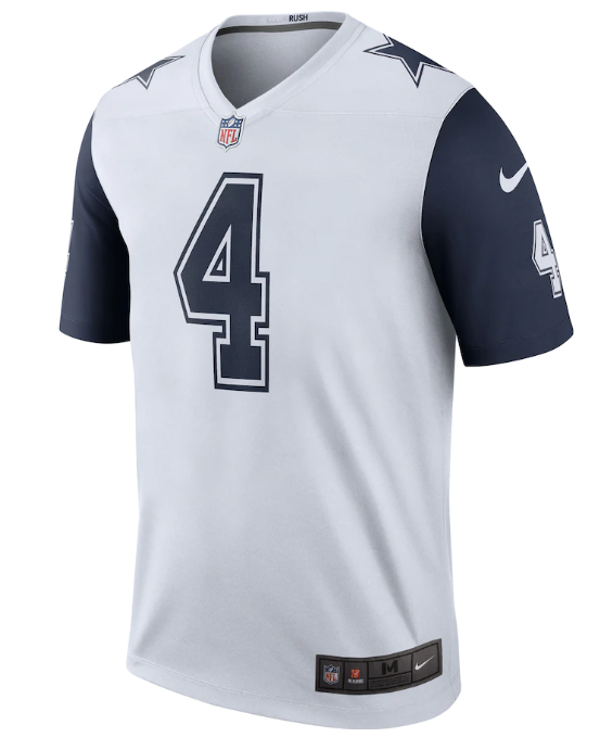 Dallas Cowboys #4 Dak Prescott Nike Legend Color Rush Men's Jersey- White