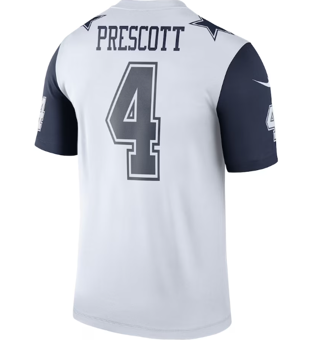 Dallas Cowboys #4 Dak Prescott Nike Legend Color Rush Men's Jersey- White