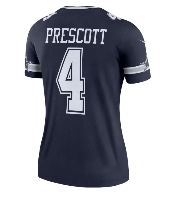 Dallas Cowboys Nike Women's #4 Dak Prescott Legend Navy Jersey