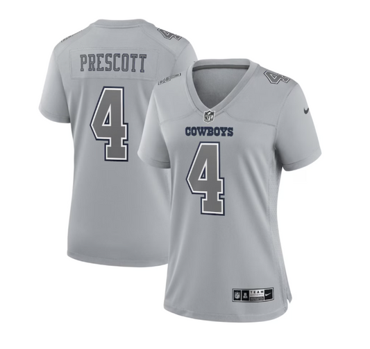 Dallas Cowboys Nike Women's #4 Dak Prescott Atmosphere Game Jersey - Gray