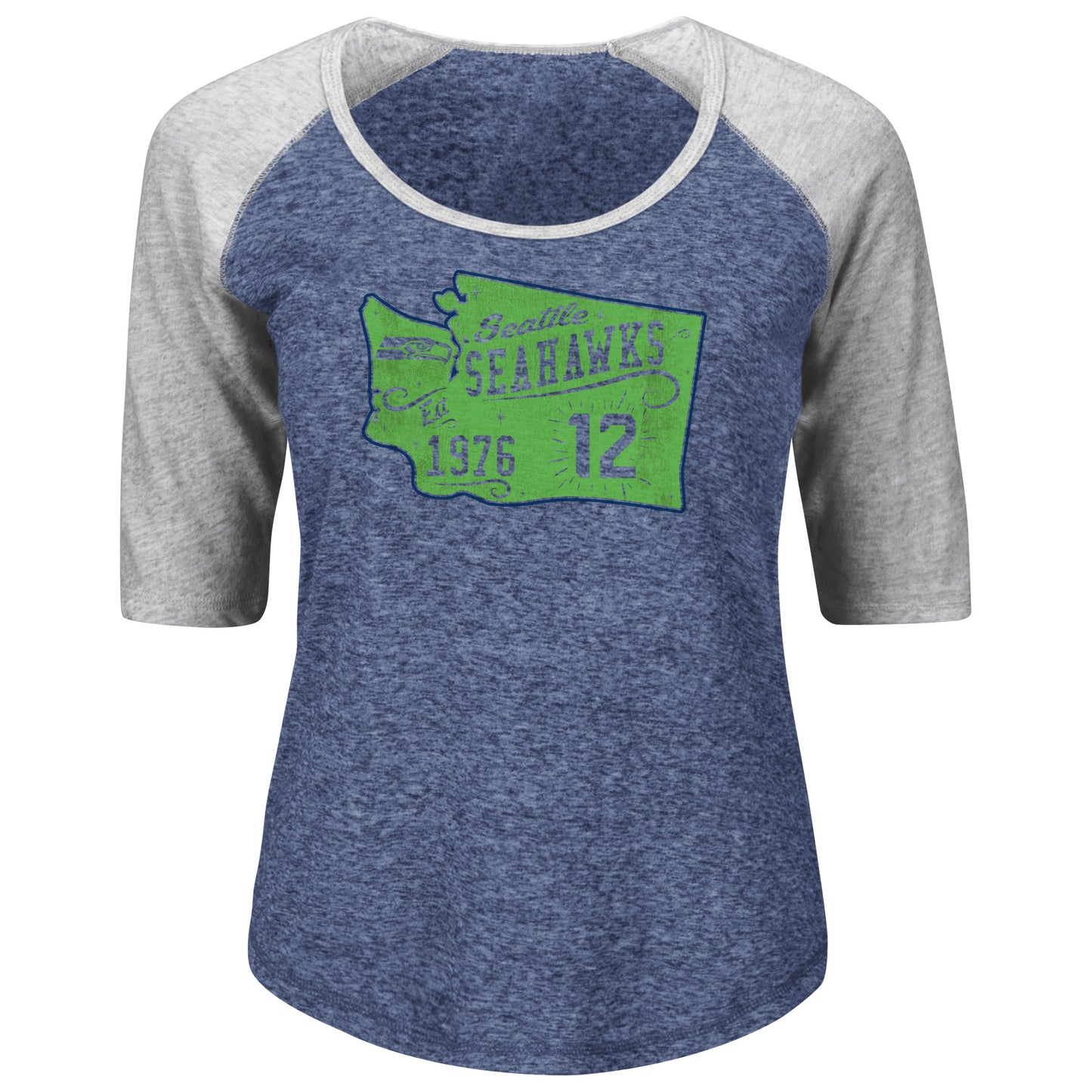 Seattle Seahawks Women's Pride Rules State 3/4 Sleeve T-shirt