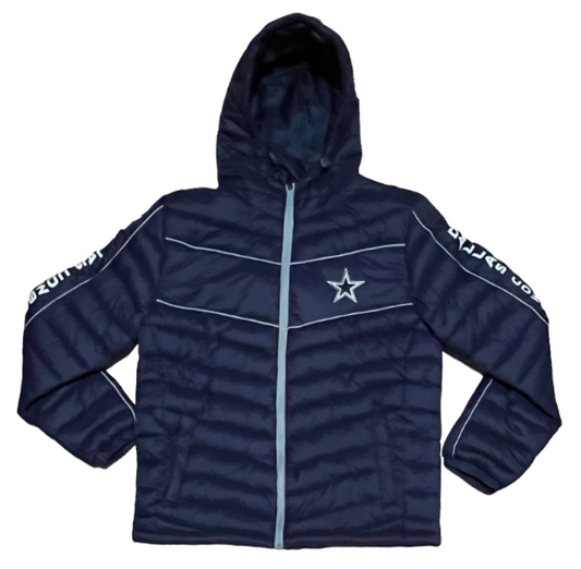 Dallas Cowboys Splitter Puffer Men's Polyfill Jacket - Navy