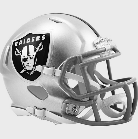 Las Vegas Raiders Mini Replica Helmets - Silver