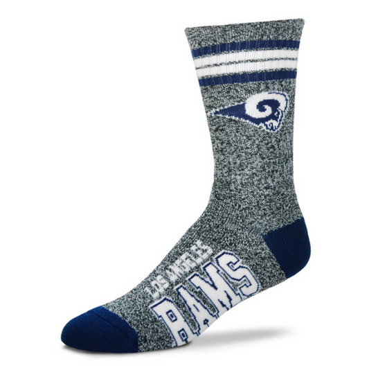 Los Angeles Rams For Bare Feet Adult Gray Got Marbled Socks