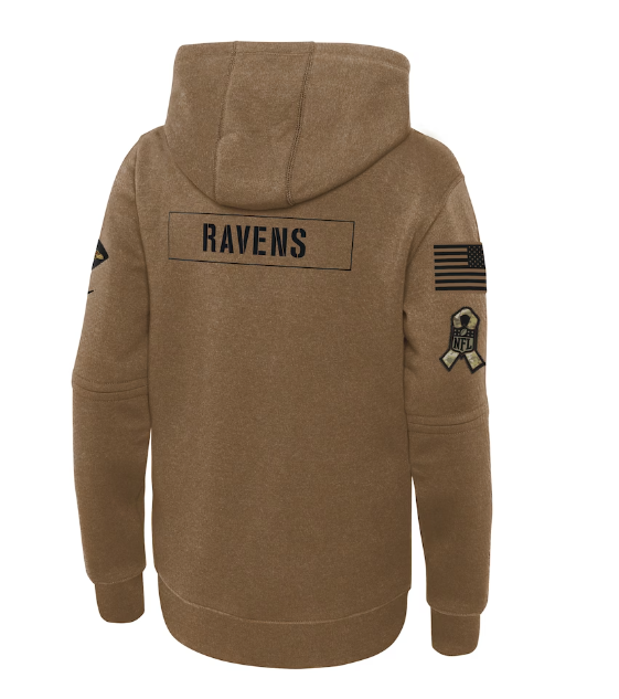 Balitmore Ravens Nike Youth Salute to Service Pull Over Hoodie