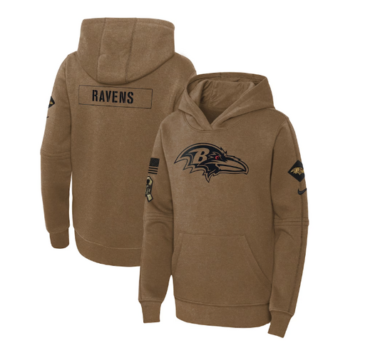 Balitmore Ravens Nike Youth Salute to Service Pull Over Hoodie