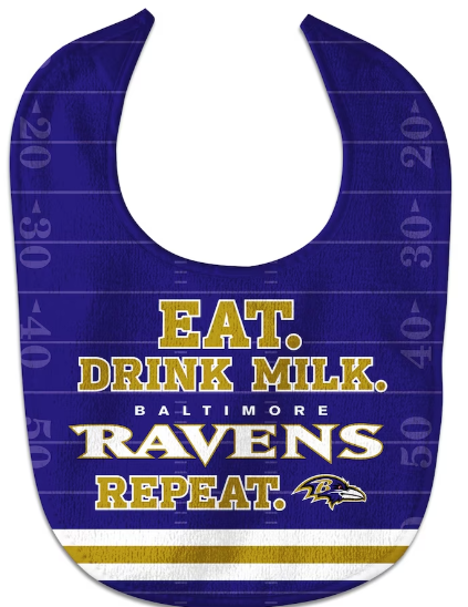 Baltimore Ravens Wincraft Infant Eat Drink Ravens Repeat All Pro Bib