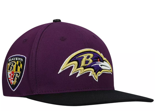 Baltimore Ravens Pro Standard Shield 2 Tone Purple/Black Snapback