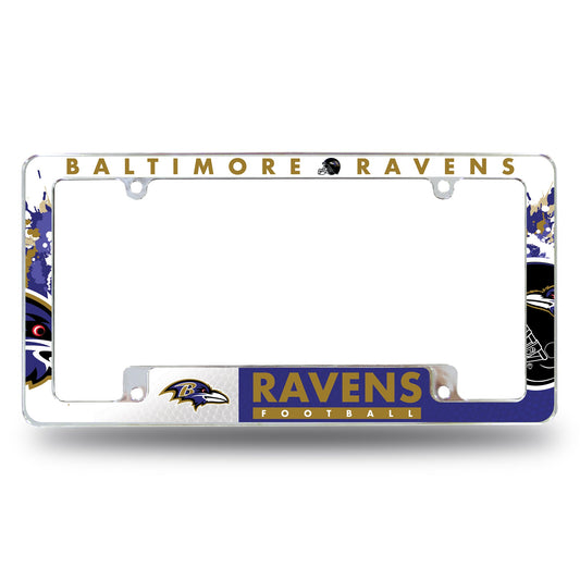 Baltimore Ravens Rico All Over Chrome Car / Truck License Plate Frame