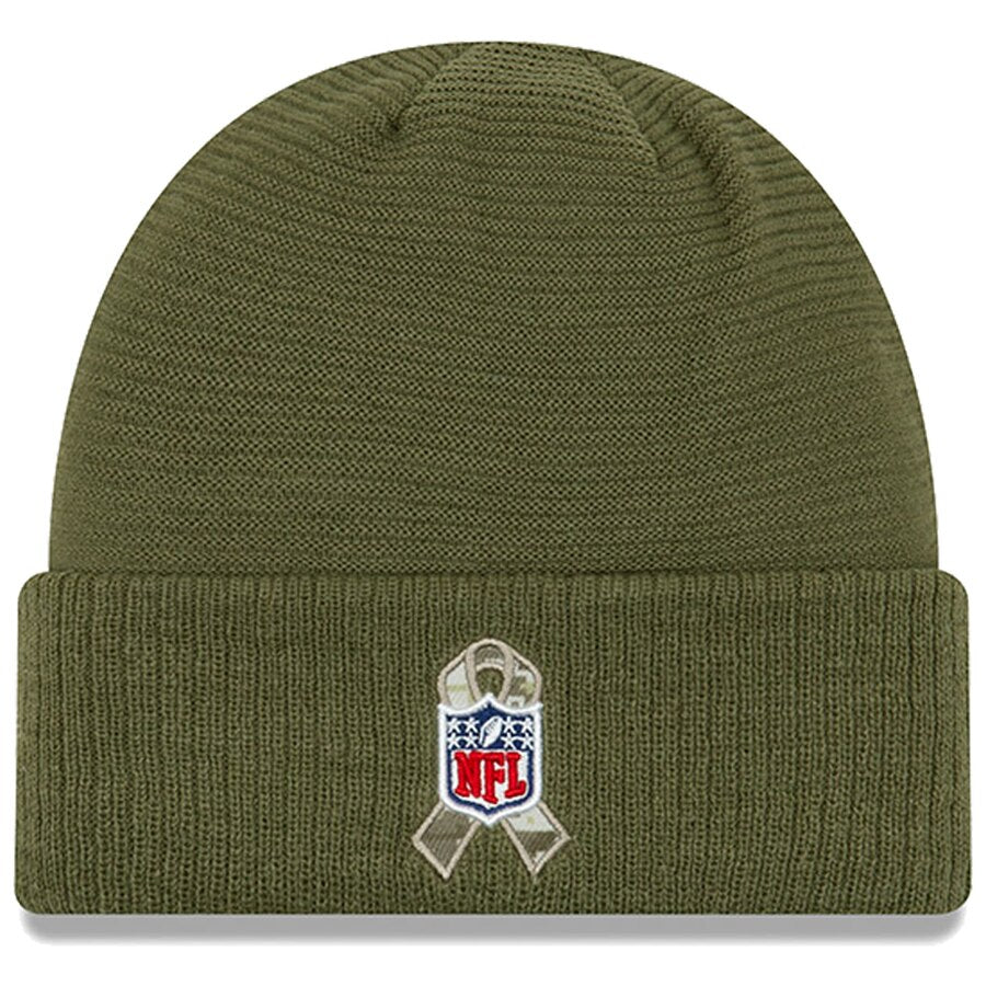 Los Angeles Rams New Era Salute to Service Knit Hat - Olive