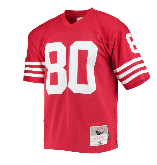 Jerry Rice San Francisco 49ers Mitchell & Ness Legacy Throwback 1990 Jersey - Red