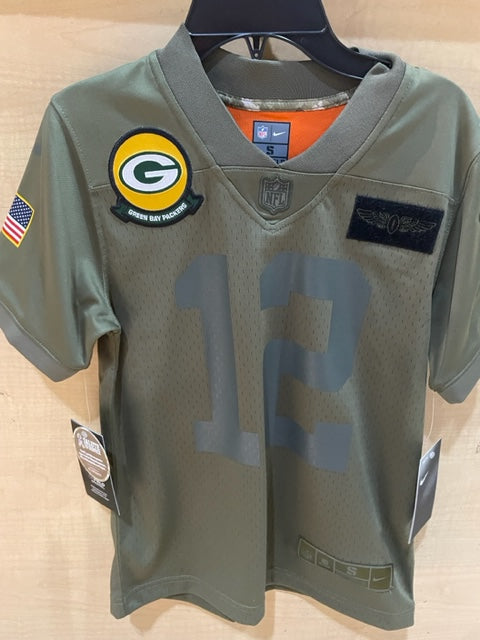Green Bay Packers Aaron Rodgers  Nike Youth Salute to Service Game Jersey