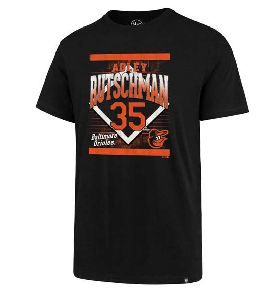 Baltimore Orioles '47 Brand Adley Rutschman Super Rival Player Men's T-shirts